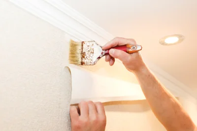 Pose de papier peint à Andryes — revêtements muraux et toiles de verre